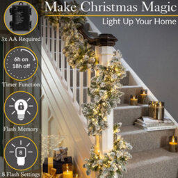 Christow Christmas Indoor/outdoor Battery Led String Lights Green Cable Warm White - 50 - thumbnail 4