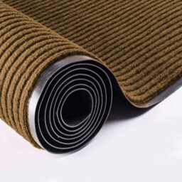 Imperial Rooms Dirt Absorbent Brown Rubber Mat Non Slip Washable Striped Barrier Mat 0.8M X 3M - thumbnail 2