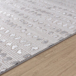 Livabliss Lustro-Modern Grey Off-White Beige Polka Dot Living Dining Bedroom Rug 80 X 150 Cm Easy Care, Non Shedding - thumbnail 3