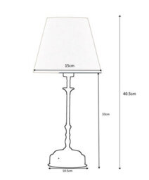 Lighting Supermarket Florence Rechargeable Antique Brass Table Lamp With Natural Linen Shade - thumbnail 5