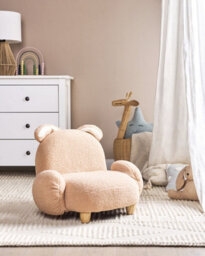Beliani Kids Armchair Rabbit Kanna Boucle Beige - thumbnail 2