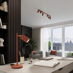 Sollux Lighting Karbon Aluminum Red Ochre 6 Lights Minimalist Ceiling Light - thumbnail 5