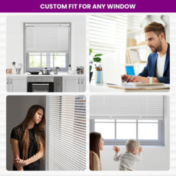 Furnished Made To Measure White Pvc Venetian Blind - 25mm Slats Blind For Windows And Doors  (W)105Cm (L)150Cm - thumbnail 8