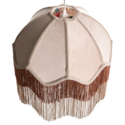 Wyld And Coco Nostalgia Lighting Pendant Lamp Beige Paper Rope Fringed Tassels 182Cm Retro Vintage - thumbnail 5