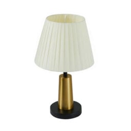 Living And Home E27 Elegant Fabric Shade Table Lamp With Stable Round Base, 5W - thumbnail 4