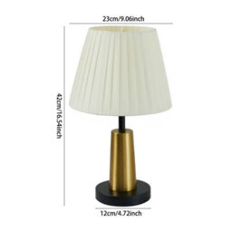 Living And Home E27 Elegant Fabric Shade Table Lamp With Stable Round Base, 5W - thumbnail 5