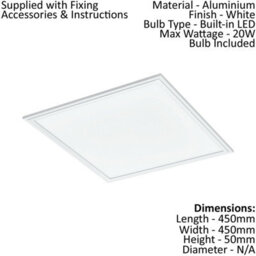 Modern Flush Ceiling Light With Remote Control - 20W Led In White Finish - thumbnail 2
