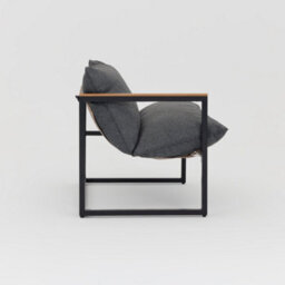 Home Detail Marbella Black Garden Balcony Set With Grey Cushions - thumbnail 3