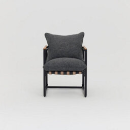 Home Detail Marbella Black Garden Balcony Set With Grey Cushions - thumbnail 4