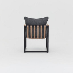 Home Detail Marbella Black Garden Balcony Set With Grey Cushions - thumbnail 6