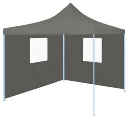 Berkfield Professional Folding Party Tent With 2 Sidewalls 2X2 M Steel Anthracite - thumbnail 1