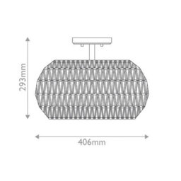 Luminosa Lighting Elstead Quoizel Casablanca Semi Flush Ceiling Light Classic Palladian Bronze 3X E27 - thumbnail 3