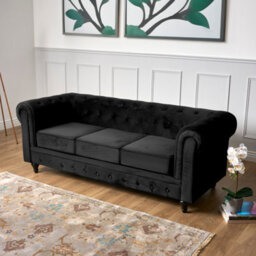 Bravich Chesterfield Velvet Button-Tufted 2 & 3 Seater Sofa Set - thumbnail 4
