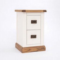 Cabinet Bits Tropea 2 Drawer Petite Bedside Table Brass Drop Handle - thumbnail 2