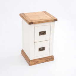 Cabinet Bits Tropea 2 Drawer Petite Bedside Table Brass Drop Handle - thumbnail 3