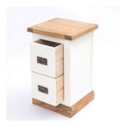 Cabinet Bits Tropea 2 Drawer Petite Bedside Table Brass Drop Handle - thumbnail 6