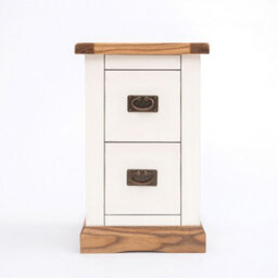 Cabinet Bits Tropea 2 Drawer Petite Bedside Table Brass Drop Handle