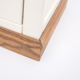 Cabinet Bits Tropea 2 Drawer Petite Bedside Table Brass Drop Handle - thumbnail 4