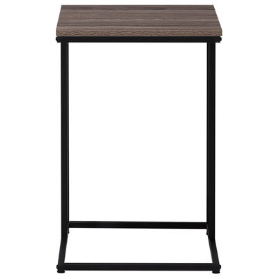 Wyld And Coco U-Shape Side Table Taupe Wood Laminate With Black Metal Frame 40 X 40 X 61 Cm - image 1