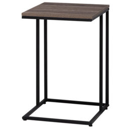 Wyld And Coco U-Shape Side Table Taupe Wood Laminate With Black Metal Frame 40 X 40 X 61 Cm - thumbnail 5