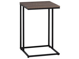 Wyld And Coco U-Shape Side Table Taupe Wood Laminate With Black Metal Frame 40 X 40 X 61 Cm - thumbnail 3