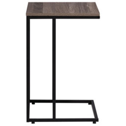 Wyld And Coco U-Shape Side Table Taupe Wood Laminate With Black Metal Frame 40 X 40 X 61 Cm - thumbnail 6