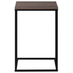 Wyld And Coco U-Shape Side Table Taupe Wood Laminate With Black Metal Frame 40 X 40 X 61 Cm - thumbnail 7