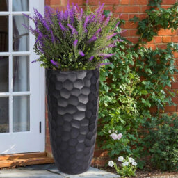 Idealist™ 77Cm Tall Planter, Black Reinforced Stone Vase Round Planter, Outdoor Large Plant Pot D41 H77 Cm, 104L - thumbnail 8