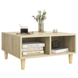 Berkfield Coffee Table Sonoma Oak 60X60X30 Cm Engineered Wood - thumbnail 3