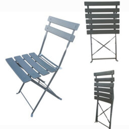 Metal Bistro Bistro Set, Floral Patio Folding Table And Chairs Set Of 2 - thumbnail 2