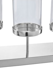 Orsina Contemporary 5 Light Silver Candle Holder, Elegant Steel Candle Holder, Silver Finish Stylish Candle Holder - thumbnail 3