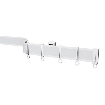 Curtains at Home White Pvc Curtain Track Bendable Flexi Track - Straight Track - 380Cm - image 1