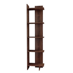 Living And Home 5 Tier Brown Modern Wooden Corner Bookcase Ladder Shelf Plants Stand - thumbnail 3