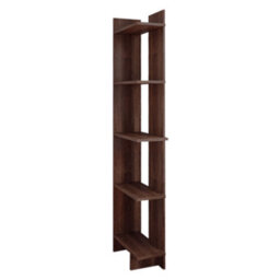 Living And Home 5 Tier Brown Modern Wooden Corner Bookcase Ladder Shelf Plants Stand - thumbnail 4