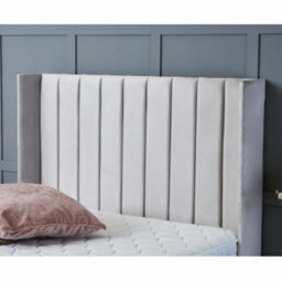 Bsspoke Silver Velvet Ottoman Divan Bed 54Inch Headboard & 10Inch Memory Foam Mattress Storage Base In All Sizes - thumbnail 5