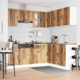 Berkfield 11 Piece Kitchen Cabinet Set Kalmar Old Wood Engineered Wood - thumbnail 3