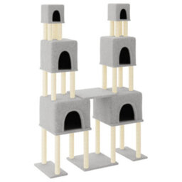 Walplus Cat Tree With Sisal Scratching Posts Light Grey 199 Cm - thumbnail 3