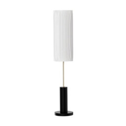 Thehotsale 127Cm Height E27 1-Light Fabric Lampshade Floor Lamp With Foot Switch And Black Base