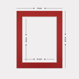 Ak Frames 10X8 Crimson Picture Mounts To Fit 8X6 Aperture Size - Mount Board Only (No Frame Included) - thumbnail 3