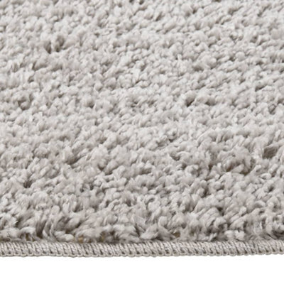 Berkfield Durable Shaggy Rug Light Grey 200X290 Cm Anti Slip - image 1