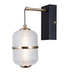 Luminosa Lighting Luminosa Alani Wall Lamp Matt Black, Gold 3000K Warm White - thumbnail 3
