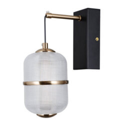 Luminosa Lighting Luminosa Alani Wall Lamp Matt Black, Gold 3000K Warm White - thumbnail 1