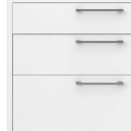 Wyld Haus Dris White Wooden Bookcase 2 Shelves 4 Drawers - thumbnail 7