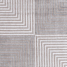 Livabliss Lustro-Modern Grey Beige Off-White Graphic Living Dining Bedroom Rug 160 X 220 Cm Easy Care, Non Shedding - thumbnail 7