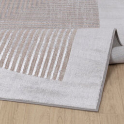 Livabliss Lustro-Modern Grey Beige Off-White Graphic Living Dining Bedroom Rug 160 X 220 Cm Easy Care, Non Shedding - thumbnail 4