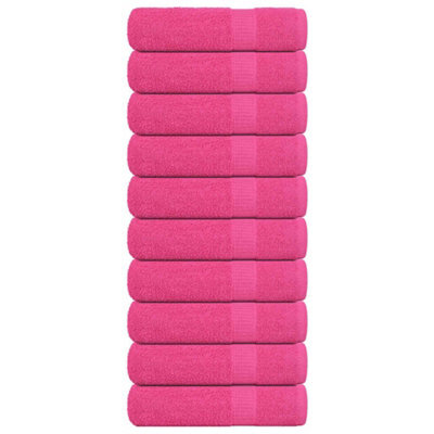 Berkfield Bath Towels 10 Pcs Pink 100X150 Cm 360 Gsm 100% Cotton - image 1