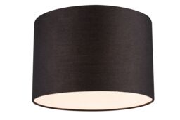 GoodHome Kpezin Charcoal Fabric Dyed Circular Light Shade (D)30Cm - thumbnail 3