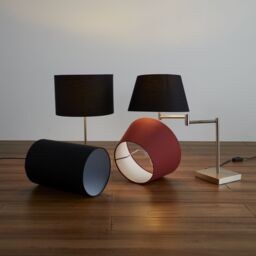 GoodHome Kpezin Charcoal Fabric Dyed Circular Light Shade (D)30Cm - thumbnail 5
