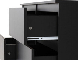 Seconique Malvern 6 Drawer Chest Black Recessed Handles - thumbnail 5