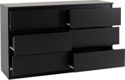 Seconique Malvern 6 Drawer Chest Black Recessed Handles - thumbnail 4
